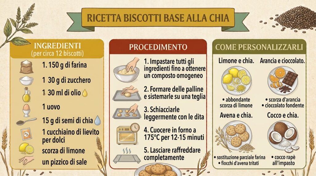 ricetta biscotti ai semi di chia
