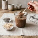 chia pudding con avena e ricotta