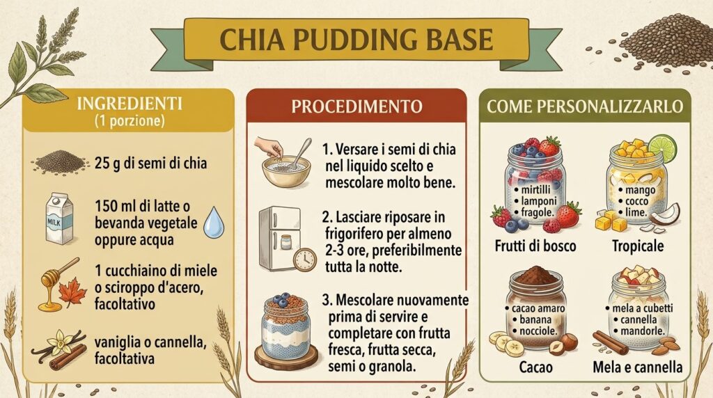 chia pudding ricetta base e varianti