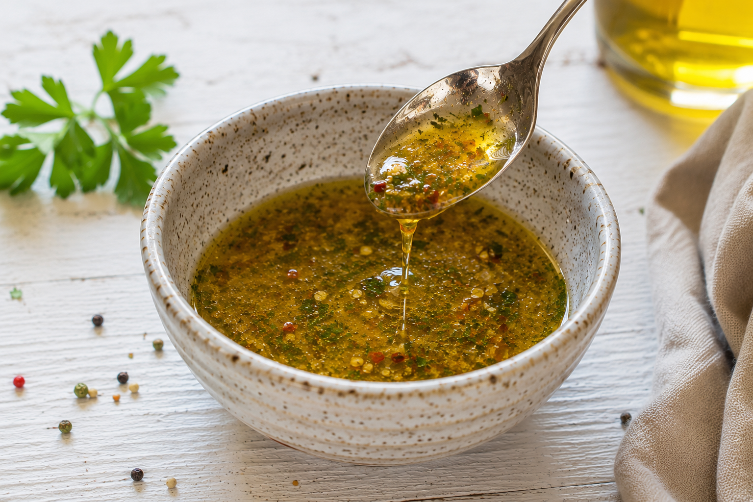 Vinaigrette al limone, miele ed erbe per insalate, verdure grigliate, legumi e piatti estivi