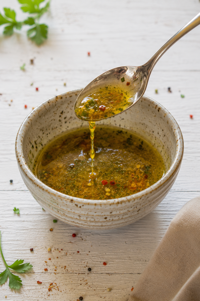 Vinaigrette al limone, miele ed erbe aromatiche
